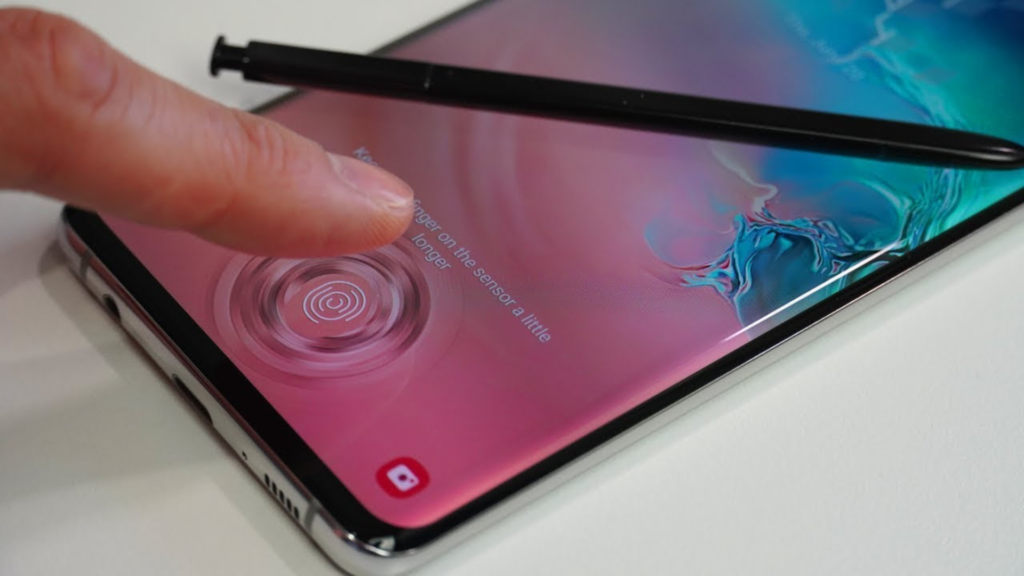 Samsung mobile finger print sensor
